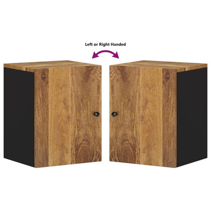 Mobile da Bagno a Parete 38x33x48 cm in Legno Massello di Mango | homemem39