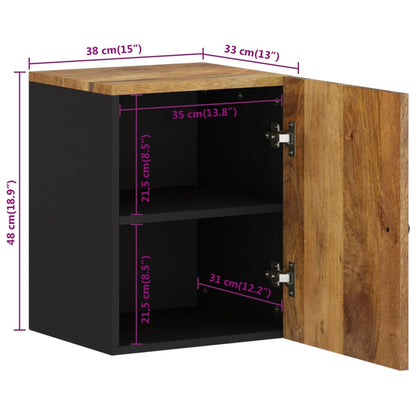 Mobile da Bagno a Parete 38x33x48 cm in Legno Massello di Mango | homemem39