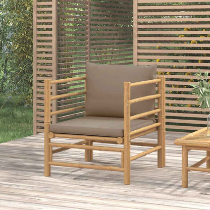 Divano da Giardino con Cuscini in Bambù