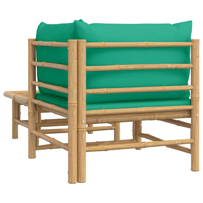 Set Salotto da Giardino 2pz con Cuscini Verdi Bambù | homemem39
