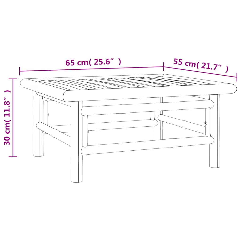 Set Salotto da Giardino 2pz con Cuscini Verdi Bambù