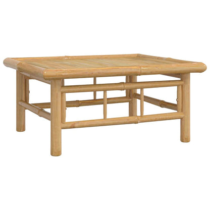Set Salotto da Giardino 2pz con Cuscini Bianco Crema in Bambù | homemem39