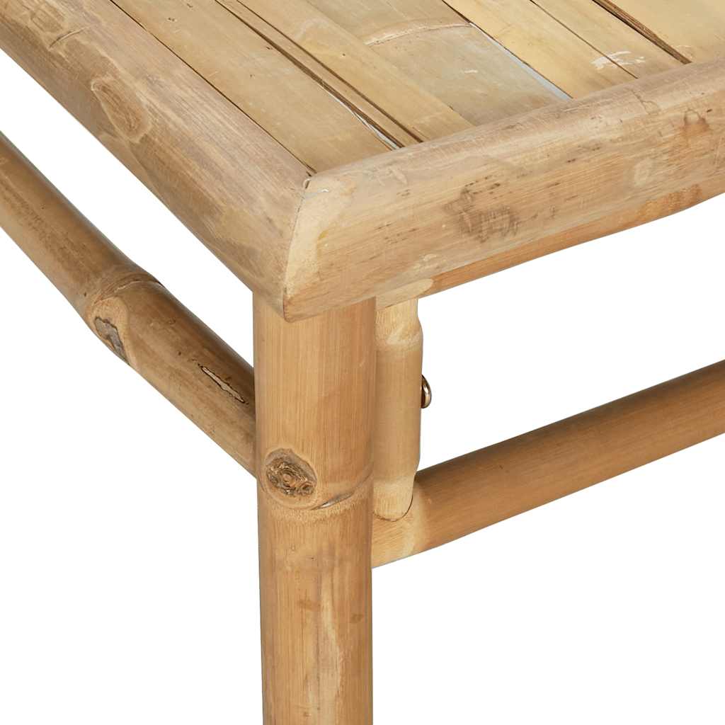 Set Salotto da Giardino 2pz con Cuscini Bianco Crema in Bambù | homemem39