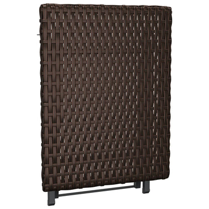 Tavolo Pieghevole Marrone 45x35x32 cm in Polyrattan | homemem39