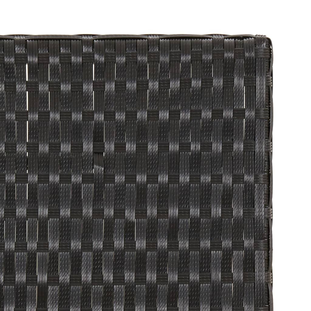 Tavolo Pieghevole Nero 45x35x32 cm in Polyrattan | homemem39