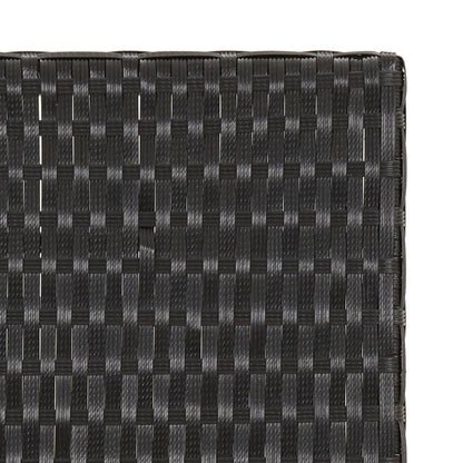 Tavolo Pieghevole Nero 45x35x32 cm in Polyrattan | homemem39