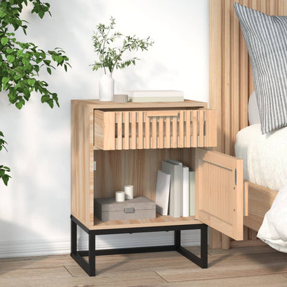 Comodini 2 pz 40x30x55,5 cm Legno Multistrato e Ferro - homemem39