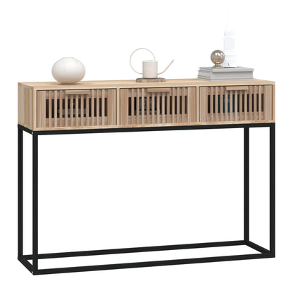 Tavolino Consolle 105x30x75 cm Legno Multistrato e Ferro | homemem39
