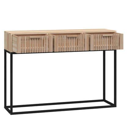 Tavolino Consolle 105x30x75 cm Legno Multistrato e Ferro - homemem39