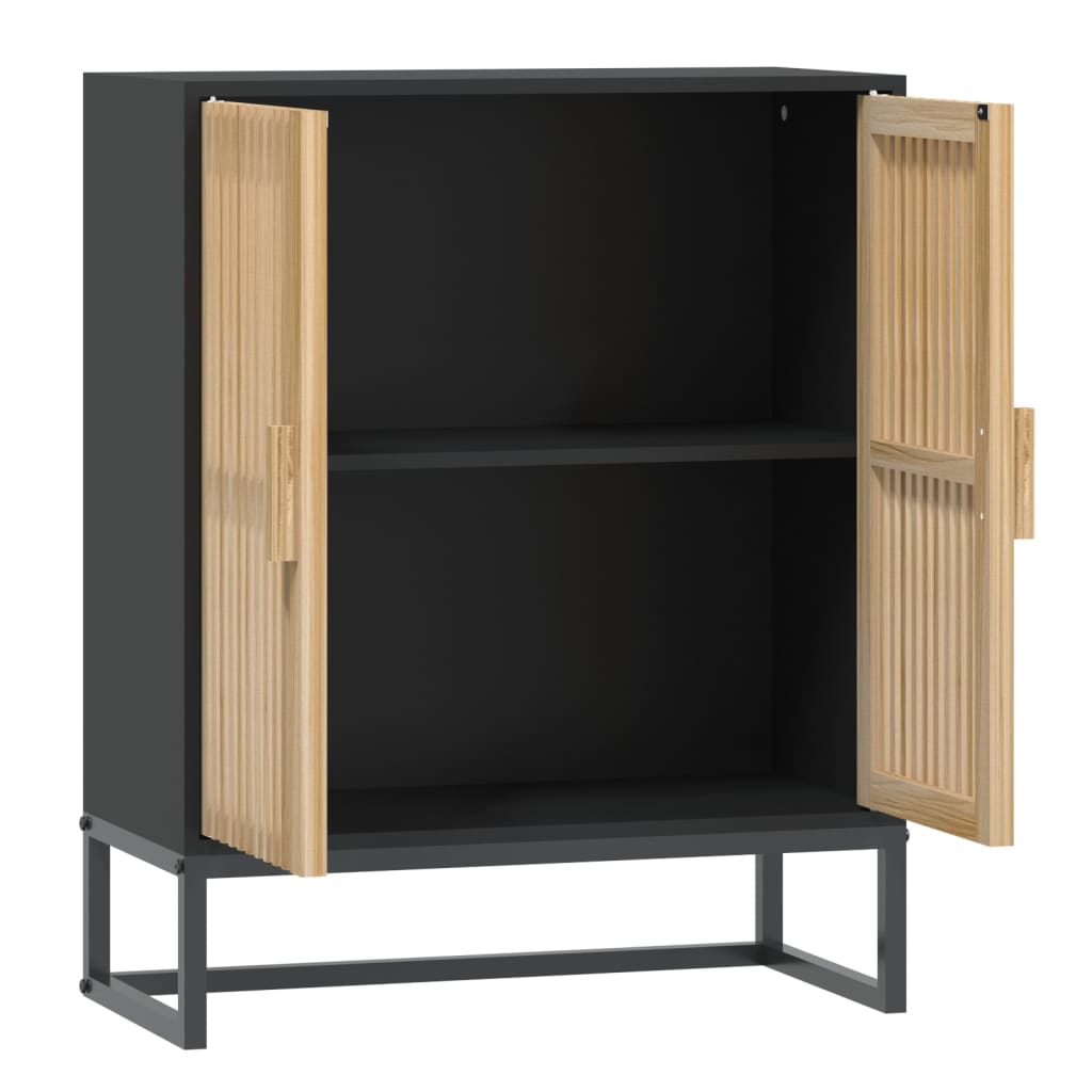 Credenza Nera 60x30x75 cm in Legno Multistrato