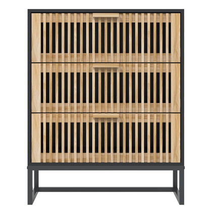 Credenza Nera 60x30x75 cm in Legno Multistrato