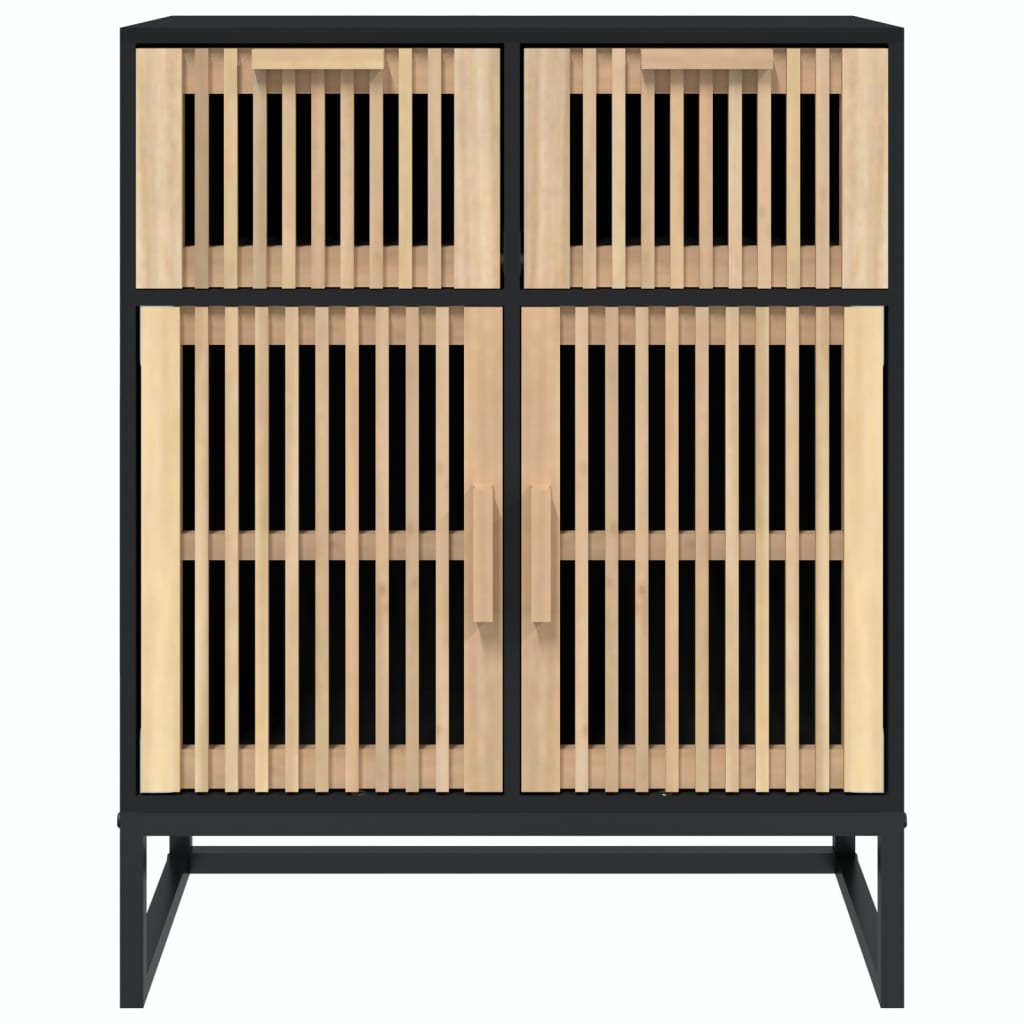 Credenza Nera 60x30x75 cm in Legno Multistrato