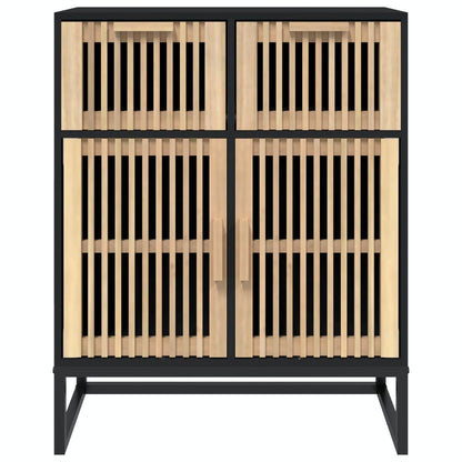 Credenza Nera 60x30x75 cm in Legno Multistrato