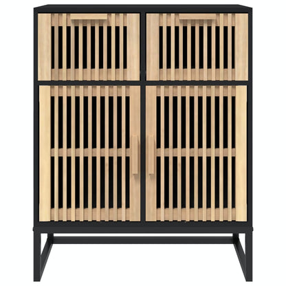 Credenza Nera 60x30x75 cm in Legno Multistrato - homemem39