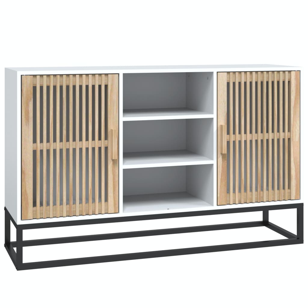 Credenza Bianca 105x30x65 cm in Legno Multistrato - homemem39