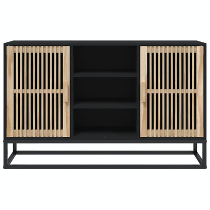 Credenza Nera 105x30x65 cm in Legno Multistrato