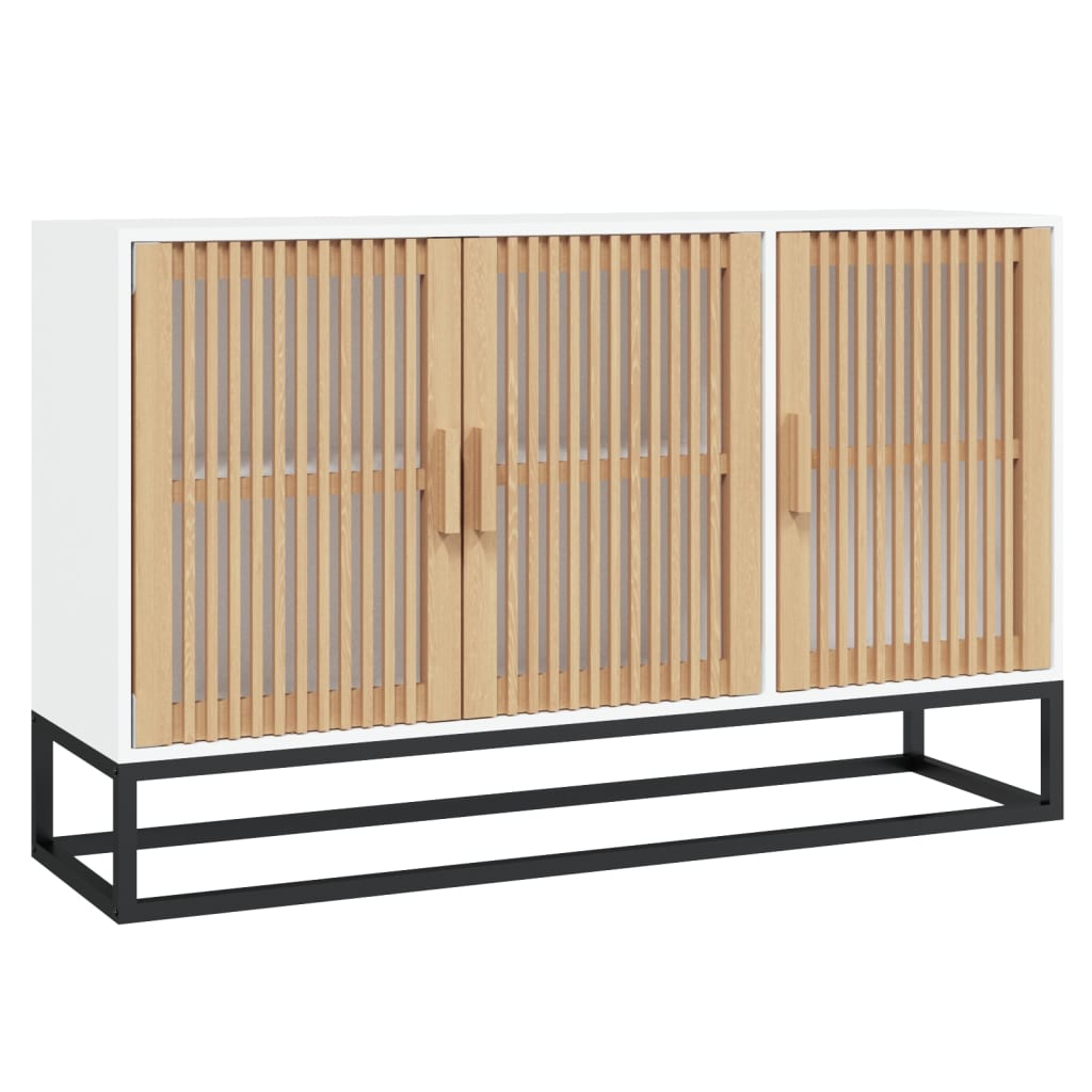 Credenza Bianca 105x30x65 cm in Legno Multistrato - homemem39