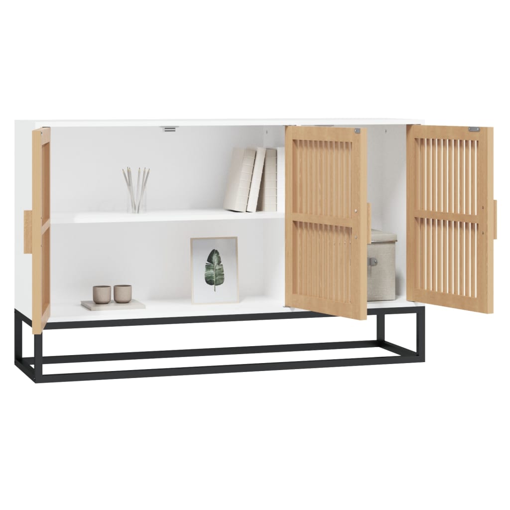 Credenza Bianca 105x30x65 cm in Legno Multistrato - homemem39