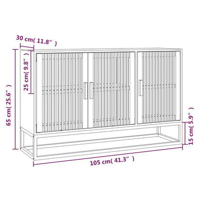 Credenza Bianca 105x30x65 cm in Legno Multistrato