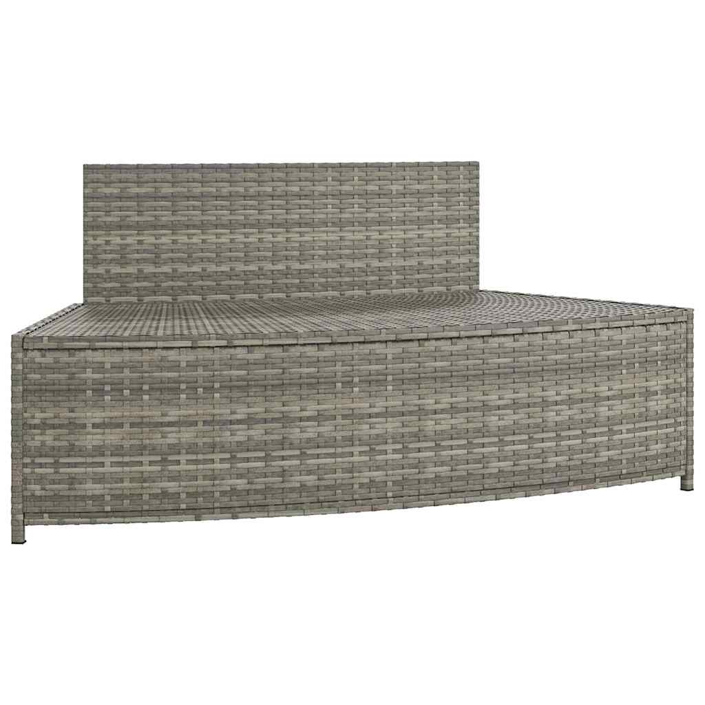 Panche per Spa con Cuscini 2 pz in Polyrattan Grigio | homemem39
