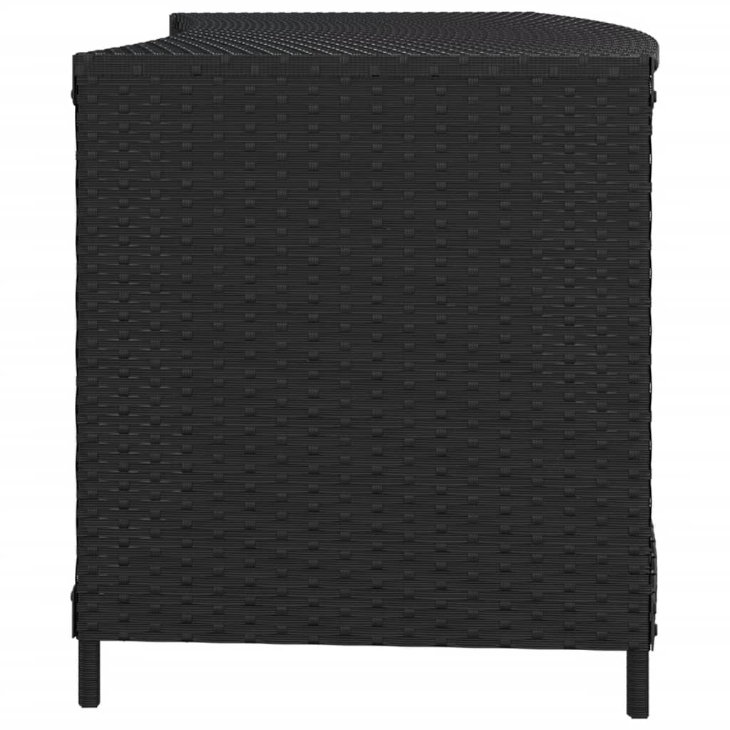 Scaffali Portaoggetti 2 pz in Polyrattan Nero - homemem39
