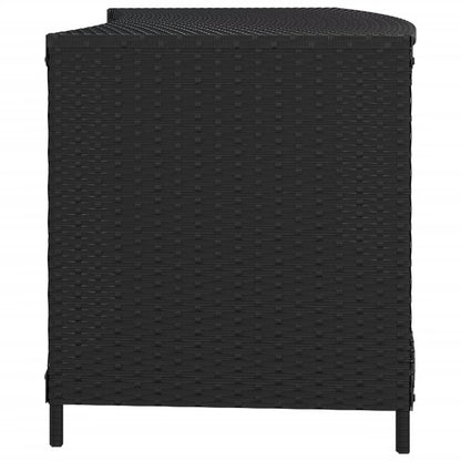 Scaffali Portaoggetti 2 pz in Polyrattan Nero - homemem39