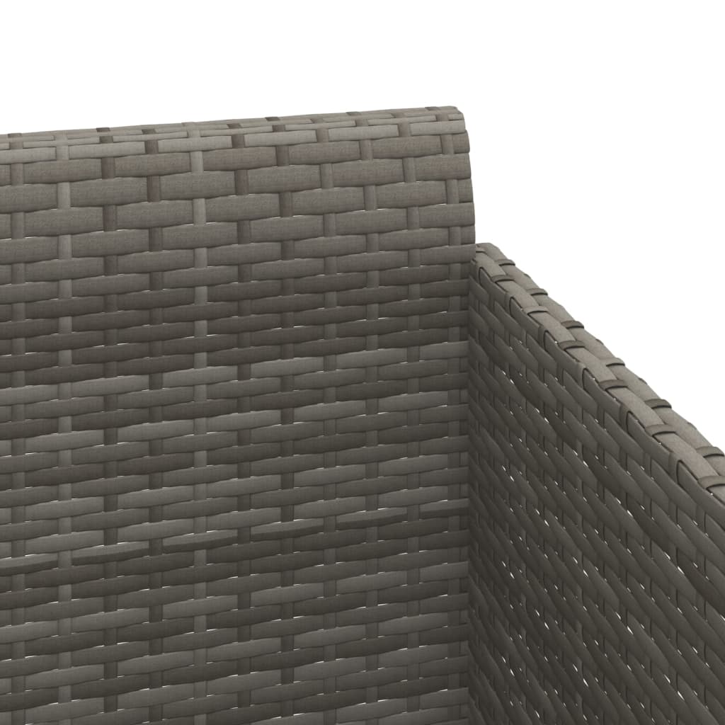 Lettino con Cuscini Grigio 182x118x63 cm in Polyrattan - homemem39