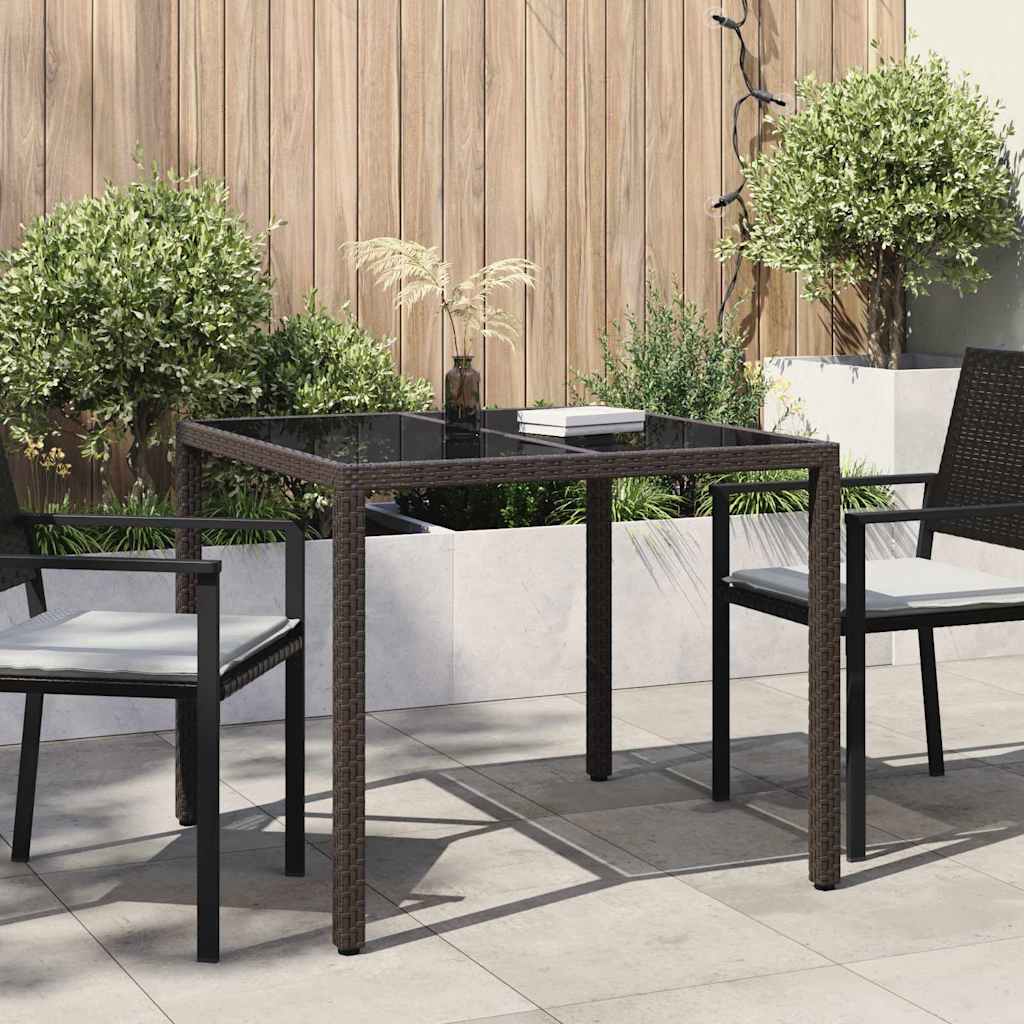 Tavolo da Giardino Marrone 90 x 90 x 75 cm polyrattan | homemem39