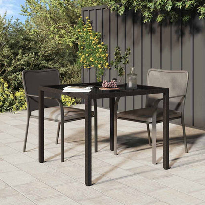 Tavolo da Pranzo da Giardino Marrone 90 x 90 x 75 cm polyrattan
