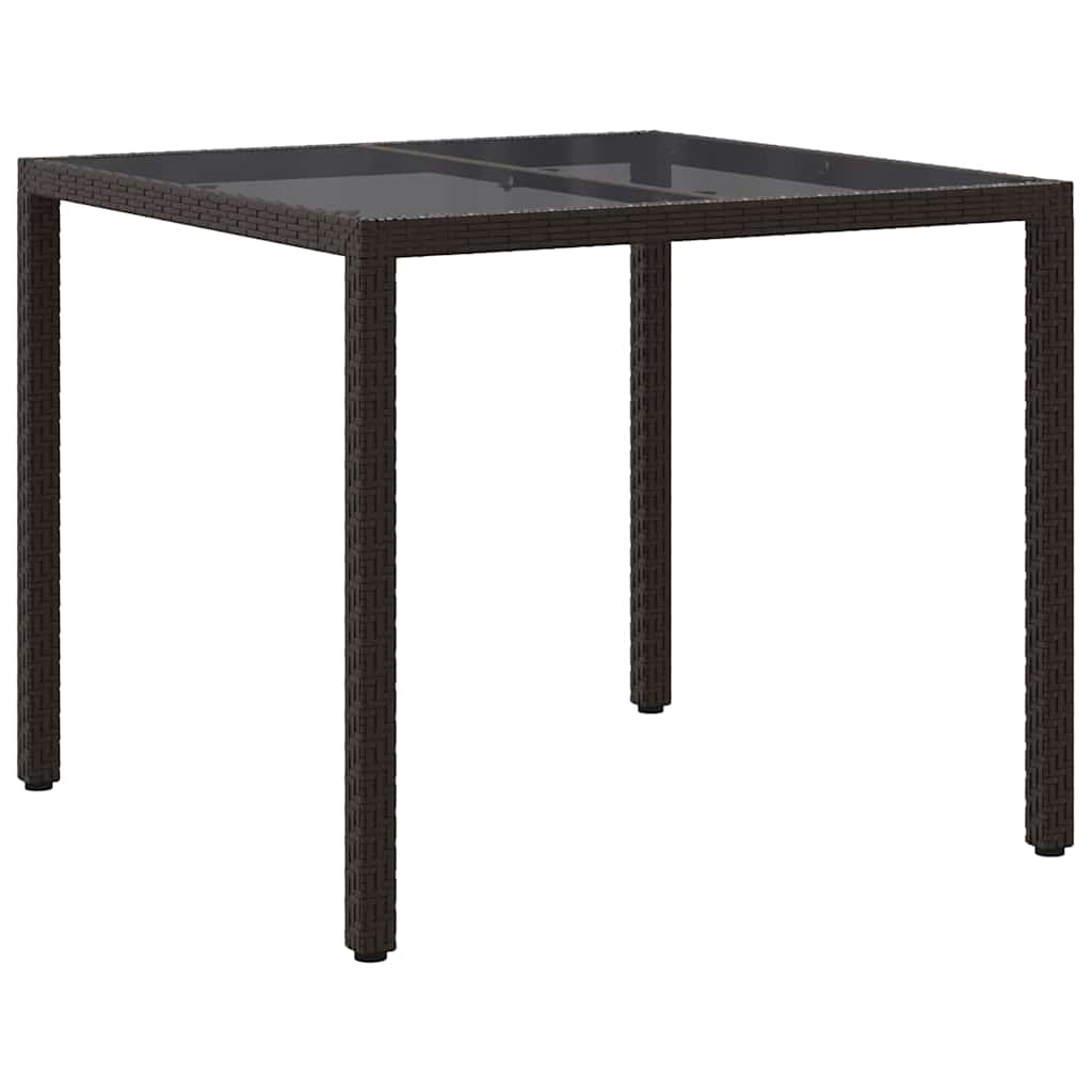 Tavolo da Giardino Marrone 90 x 90 x 75 cm polyrattan