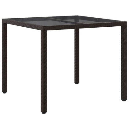 Tavolo da Giardino Marrone 90 x 90 x 75 cm polyrattan