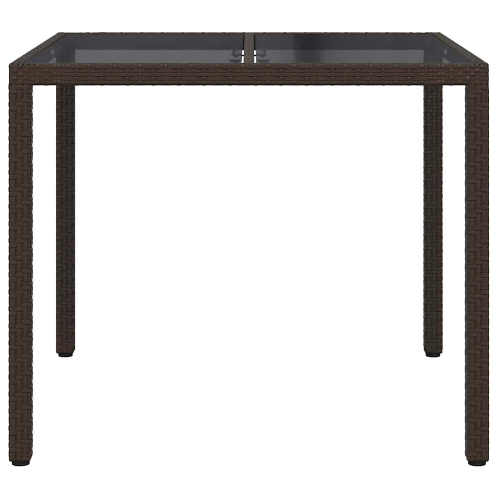 Tavolo da Giardino Marrone 90 x 90 x 75 cm polyrattan