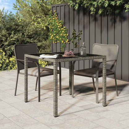 Tavolo da Pranzo da Giardino Grigio 90 x 90 x 75 cm polyrattan