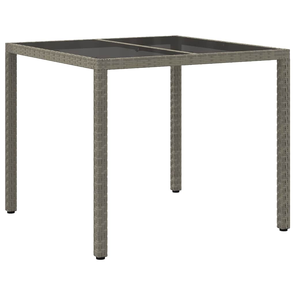 Tavolo da Giardino Grigio 90 x 90 x 75 cm polyrattan