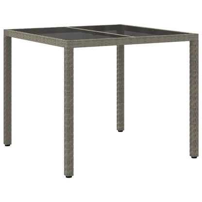 Tavolo da Giardino Grigio 90 x 90 x 75 cm polyrattan