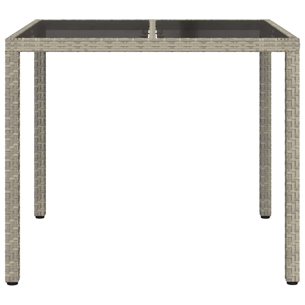 Tavolo da Giardino Grigio 90 x 90 x 75 cm polyrattan