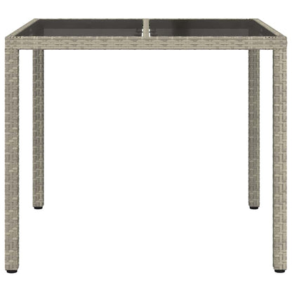 Tavolo da Giardino Grigio 90 x 90 x 75 cm polyrattan