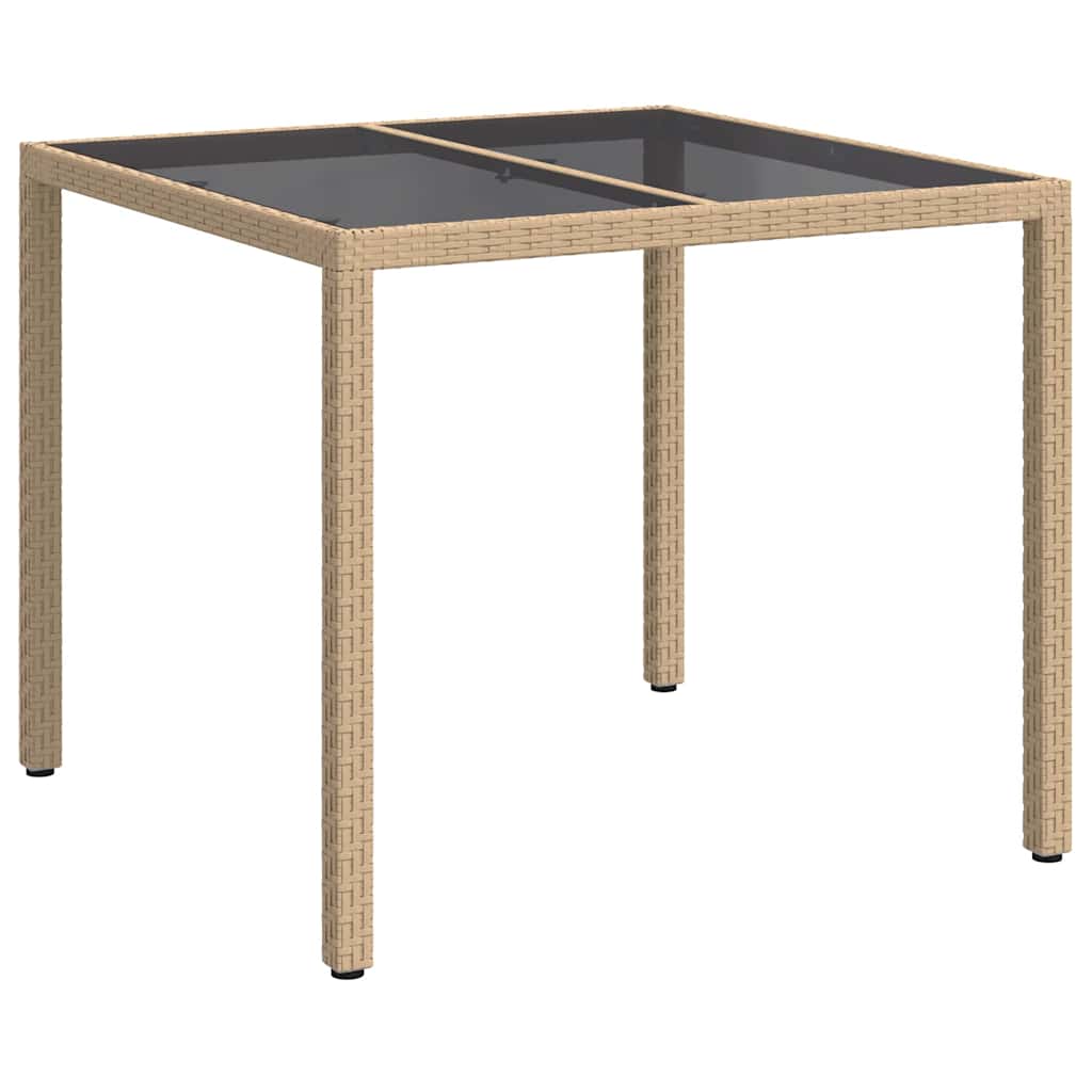 Tavolo da Giardino Beige 90 x 90 x 75 cm polyrattan