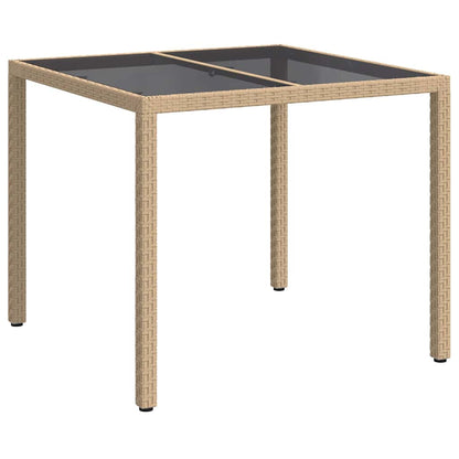 Tavolo da Giardino Beige 90 x 90 x 75 cm polyrattan