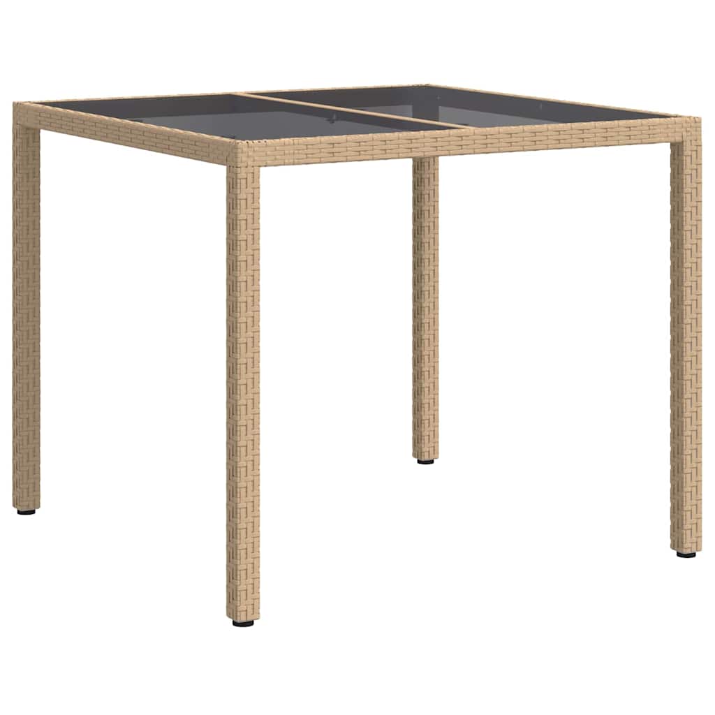 Tavolo da Giardino Beige 90 x 90 x 75 cm polyrattan