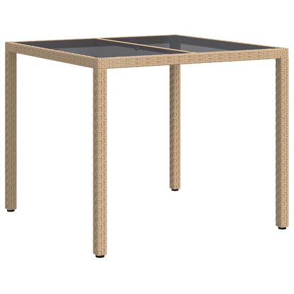 Tavolo da Giardino Beige 90 x 90 x 75 cm polyrattan