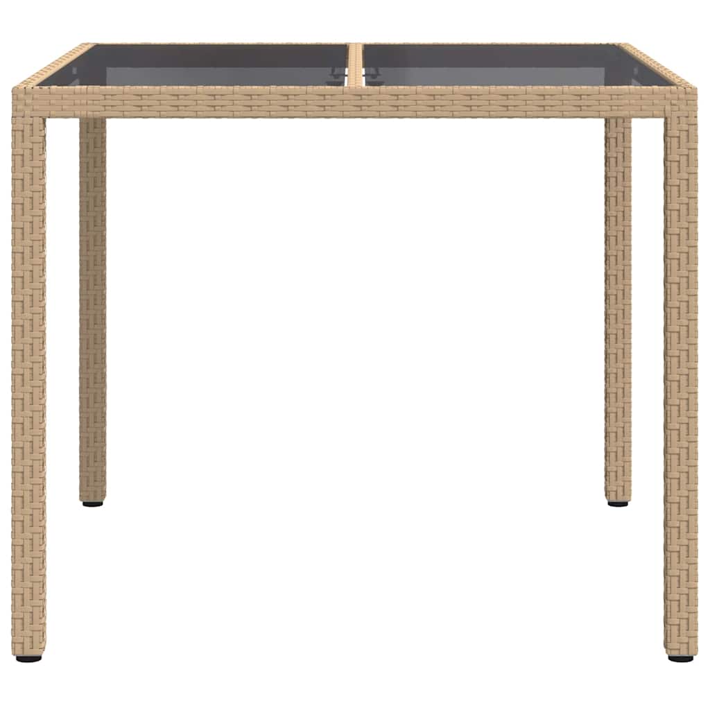 Tavolo da Giardino Beige 90 x 90 x 75 cm polyrattan