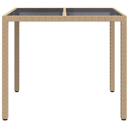 Tavolo da Giardino Beige 90 x 90 x 75 cm polyrattan