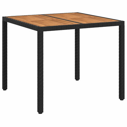 Tavolo da Giardino Nero 90 x 90 x 75 cm polyrattan