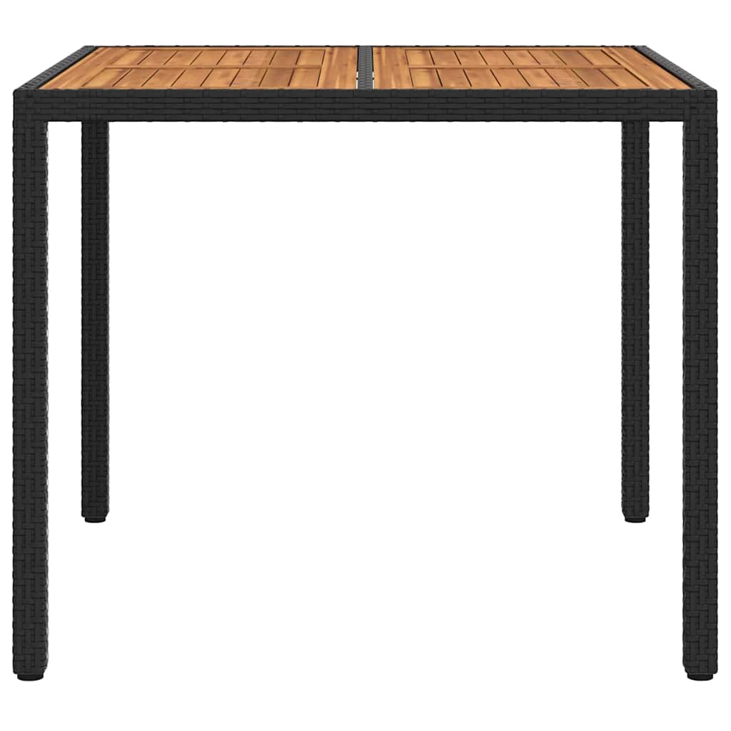 Tavolo da Giardino Nero 90 x 90 x 75 cm polyrattan