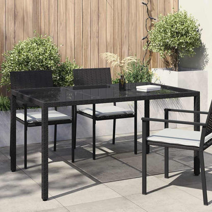 Tavolo da Giardino Nero 150 x 90 x 75 cm polyrattan