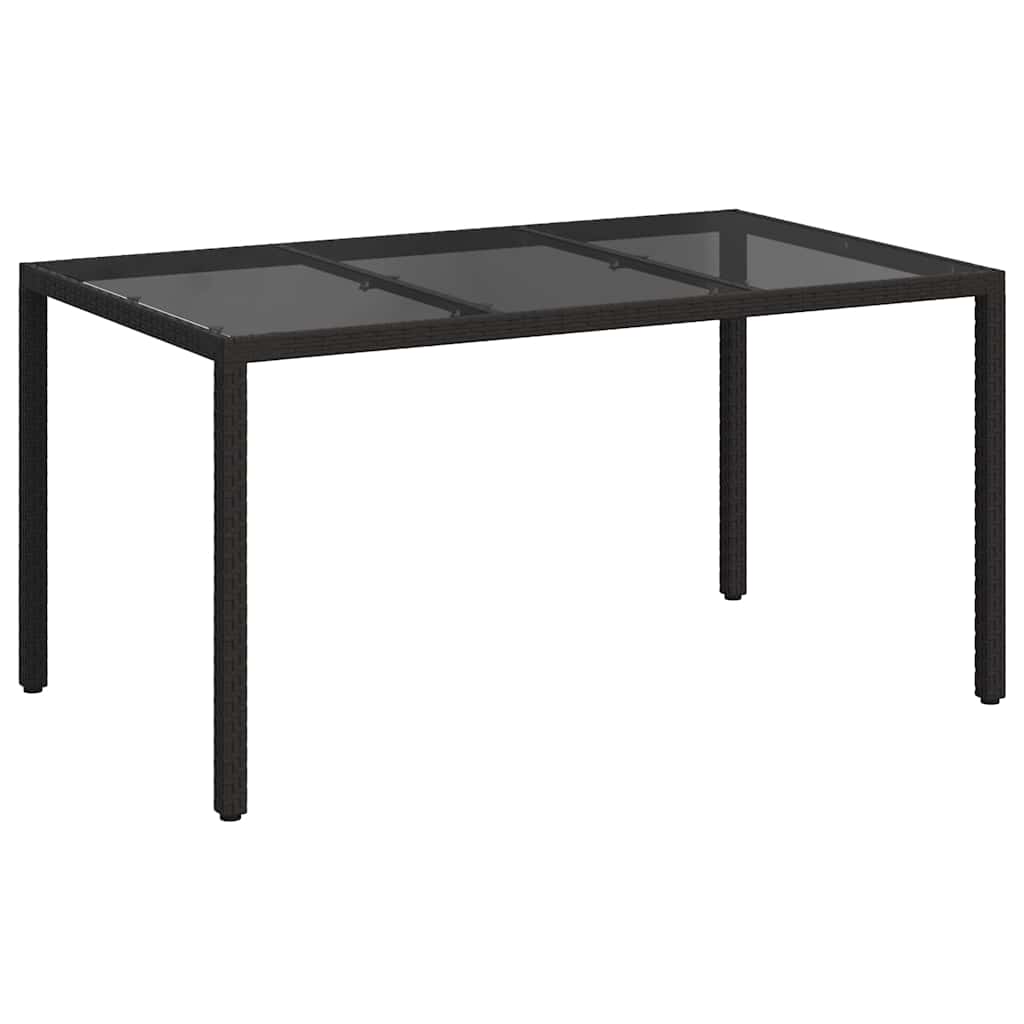 Tavolo da Giardino Nero 150 x 90 x 75 cm polyrattan | homemem39