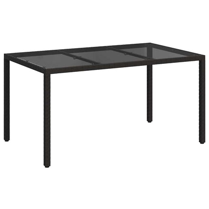 Tavolo da Giardino Nero 150 x 90 x 75 cm polyrattan