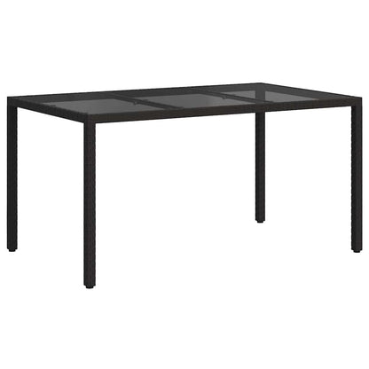 Tavolo da Giardino Nero 150 x 90 x 75 cm polyrattan