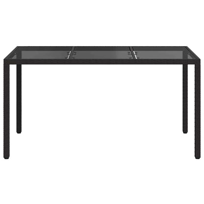 Tavolo da Pranzo da Giardino Nero 150 x 90 x 75 cm polyrattan